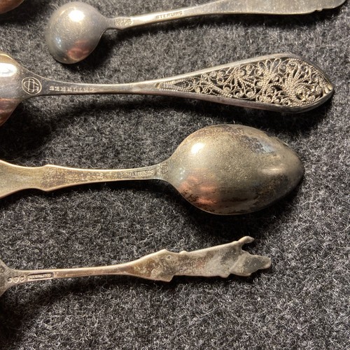 Lot of 14 Sterling Silver Souvenir Collectible Spoons Boston California - 104.5g - Picture 23 of 24