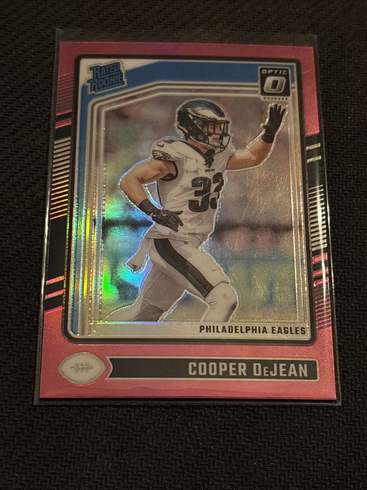 2024 Panini Donruss Optic - Rated Rookie Cooper DeJean #221 Pink Prizm (RC)