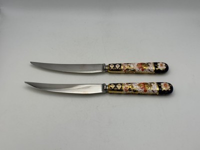 2x Royal Crown Derby English Bone China TRADITIONAL IMARI Steak Knives