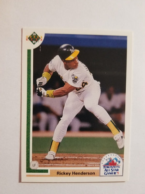 Rickey Henderson 1991 Upper Deck Final Edition Card #86F A's