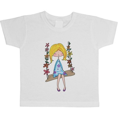 ''Mädchen auf einer Gartenschaukel'' Kinder / Kinder Baumwolle T-Shirts (TS062620)