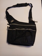 Diaper Dude Black Large Diaper/Messenger Bag Mult Pouches, Adjustable Strap dad