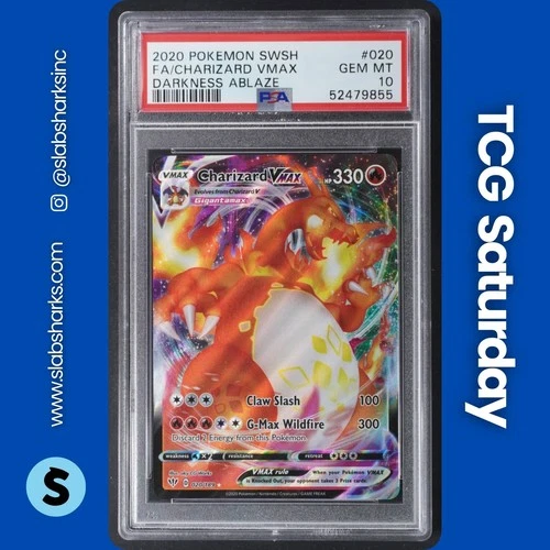 2020 POKEMON SWORD & SHIELD DARKNESS ABLAZE #020/189 CHARIZARD VMAX PSA 10