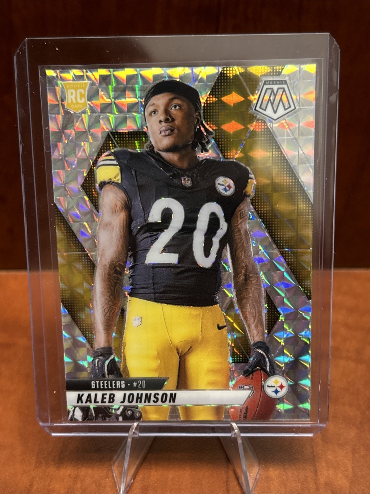 2025 Panini Mosaic KALEB JOHNSON - Silver Mosaic Prizm VARIATION ROOKIE RC #289