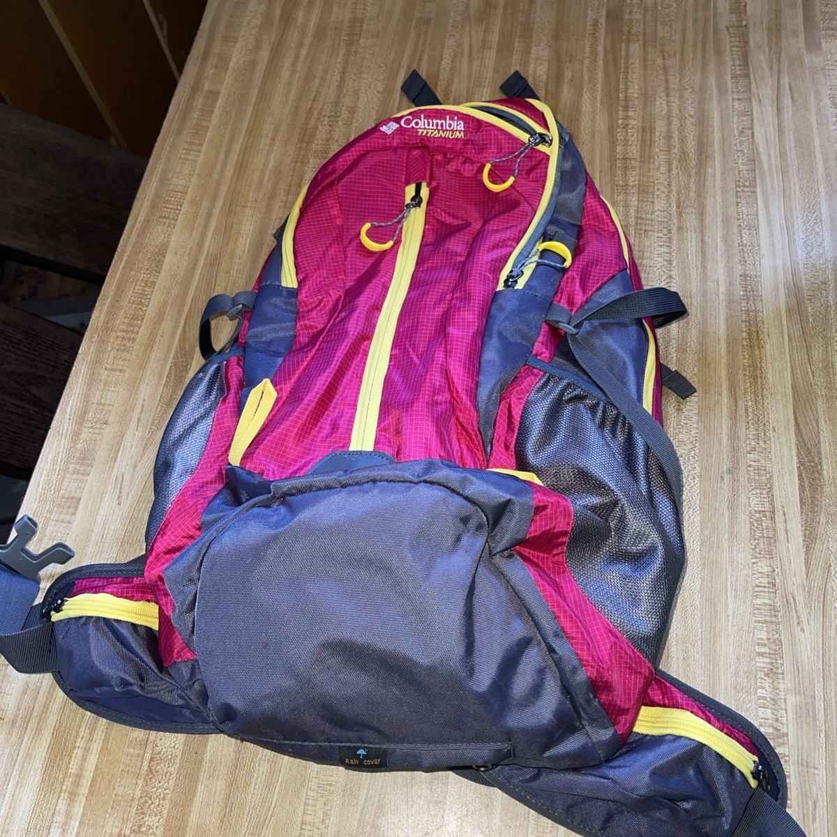 Columbia 40L Hiking Backpack Red Gray Rain Cover Camping Travel Pack Bag Columbia Gray Camping & Hiking Backpacks & Bags for sale | eBay main image 3
