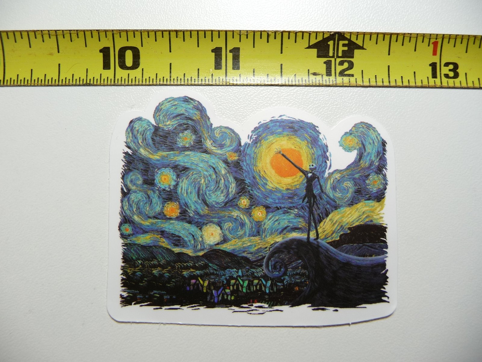 Van Gogh Skellington Starry Night Decal Sticker Classic Art