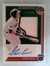 2022 Panini USA Stars & Stripes Gavin Cross #SIL-GC Silhouettes Patch Auto /199