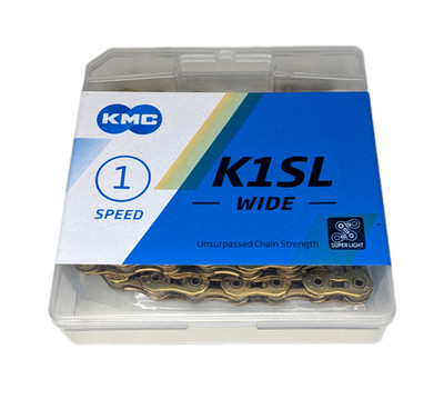 KMC K1SL Wide Kette 100 Links 1/2''x1/8'' Gold Fahrrad-Kette BMX Bahn-Kette