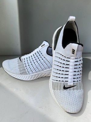 Nike React Phantom Run Flyknit 2 Oreo Men's 10.5 White Black CJ0277-100