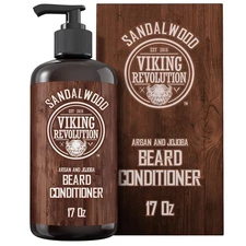 Beard Conditioner w/Argan & Jojoba Oils - Softens & Strengthens - Sandalwood ...