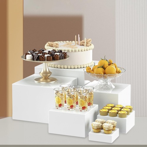 5x Buffet Riser Food Riser Stackable with Hollow bottoms Cube Display Nesting - Picture 3 of 5