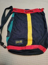 United Colors of Benetton borsa a tracolla vintage anni 90 in rete cinch bag spiaggia