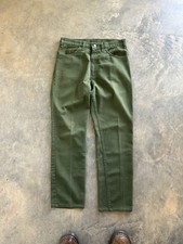 Vintage 70s Levi  s Big E Olive Green Sta-Prest Slacks Pants 34 x 30 Talon Zip