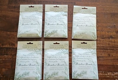 Fragrance Sachet  Bamboo Scented Sachets Lot Of 6   2packs Each