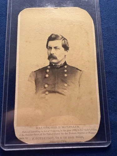 Civil War CDV Photo Major General George McClellan Gutekunst Philadelphia