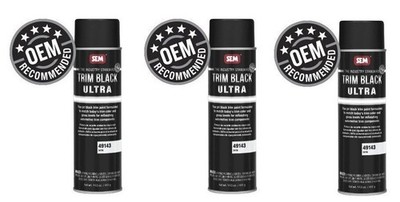 SEM 49143, Trim Black Ultra Satin, Aerosol (3 Pack)