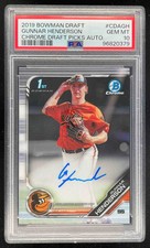 2019 Bowman Draft Chrome Pick Autographs #CDA-GH Gunnar Henderson RC Auto PSA 10