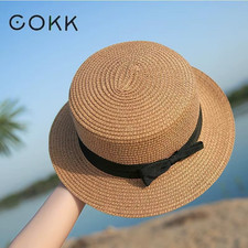 Women Floppy Sun Beach Straw Hats Wide Brim Packable Summer Cap 1pcs