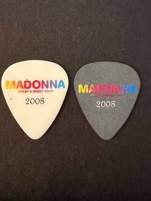 guitar pick collection - MADONNA. MONTE PITTMAN. 2 PICKS. 2008 TOUR. SIGNATURE