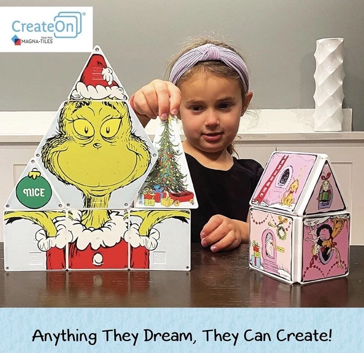 CreateOn Magna-Tiles Limited Edition Grinch Magnetic Building Toys from Dr. Seus - Image 4 of 4