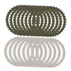 Clutch Friction Plates 9pcs and Steel Disc 8pcs Kit Compatible with Harley
