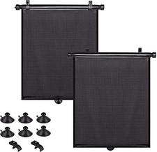 2 Pack Large Car Sun Shade Side Window for Baby, Roller Vehicle Shades Sun