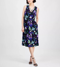 NWT Connected Strappy V-Neck Floral Midi Dress MSRP $69.00