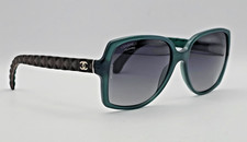 Chanel Women's Polarized Dark Green Sunglasses 5289-Q c.1447/S3 57-17 140 2N