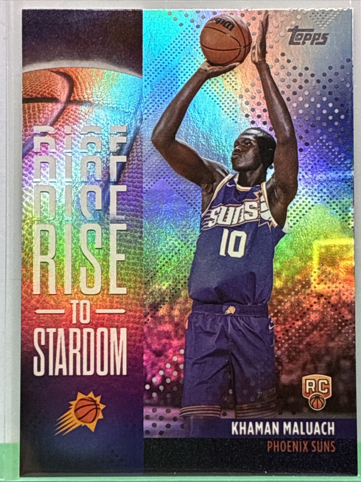 2025-26 Topps - Rise to Stardom Khaman Maluach #RTS-10 Rainbow Foilboard (RC)