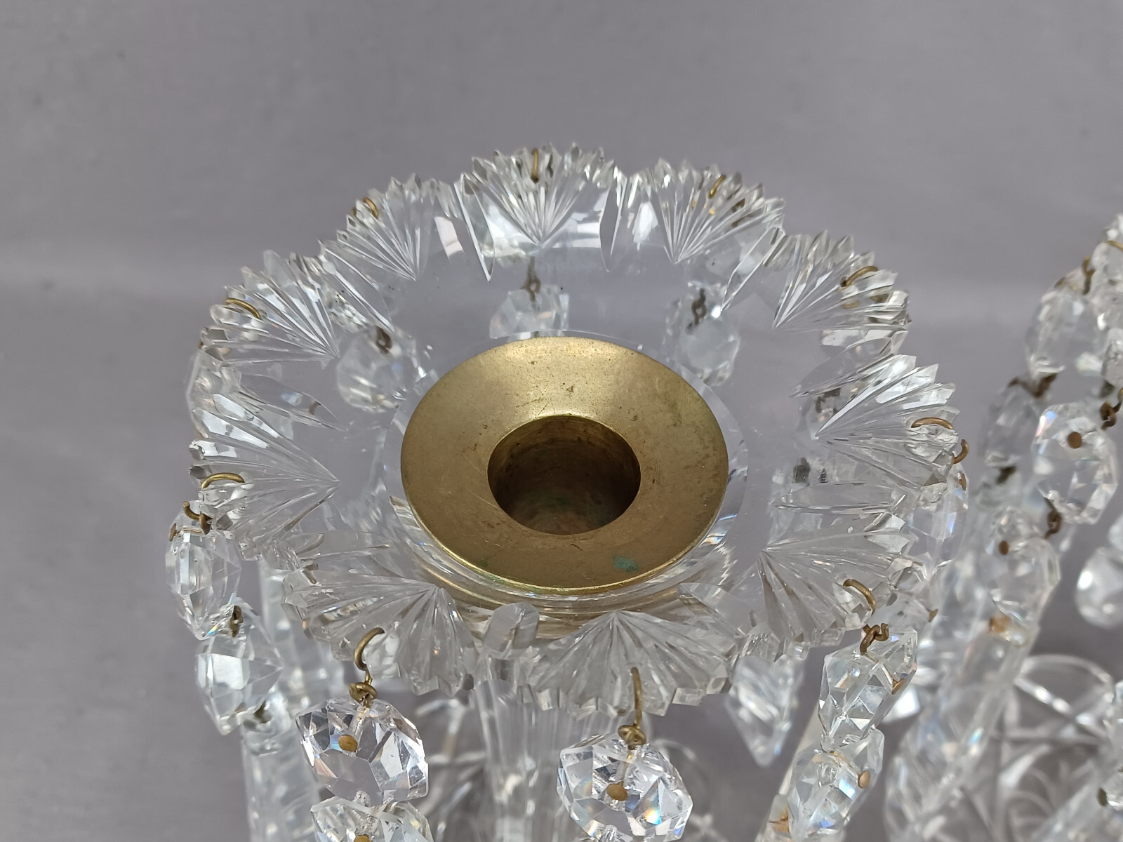 Pair of Mid 19th Century Victorian Anglo Irish Cut Glass Lusters eBay