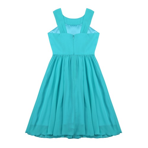 US Kids Girls Chiffon Flower Dress Sequins Lace Prom Party Gowns Wedding Dresses - Picture 11 of 77