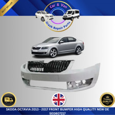 Skoda Octavia 2013–2017 Front Bumper With Grille Insurance Approved OE 5E0807217