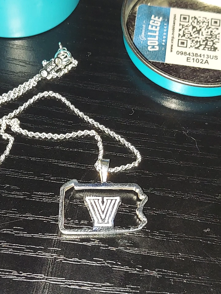 Collar Villanova Wildcats Plata Esterlina Dayna Designs NCAA Pennsylvania Foto 2 de 4
