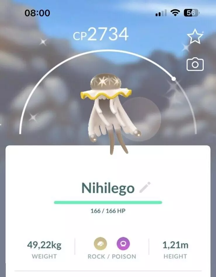 Ultra Beasts Shiny Nihilego - P T C - Read Description