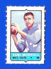 1969 Topps FOOTBALL 4 In1 SINGLE #NNO EARL MORRALL (PL) BALTIMORE COLTS (SB1)