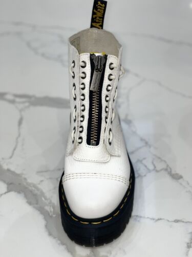 Dr MARTENS SINCLAIR Platform BOOTS Leather White Milled Nappa UK 4 EU 37 US 6 - Picture 11 of 18