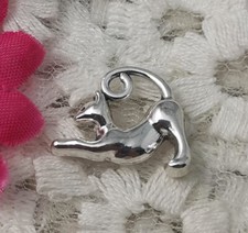 Free Ship 40 pcs Antique silver CAT charms 13X17mm H-5122