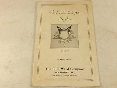 C.E. Ward Company Order Of The Eastern Star Supplies Catalog 1942