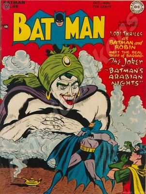 Batman & Robin New Metal Sign: The Joker as Featured Villain - Arabian Nights