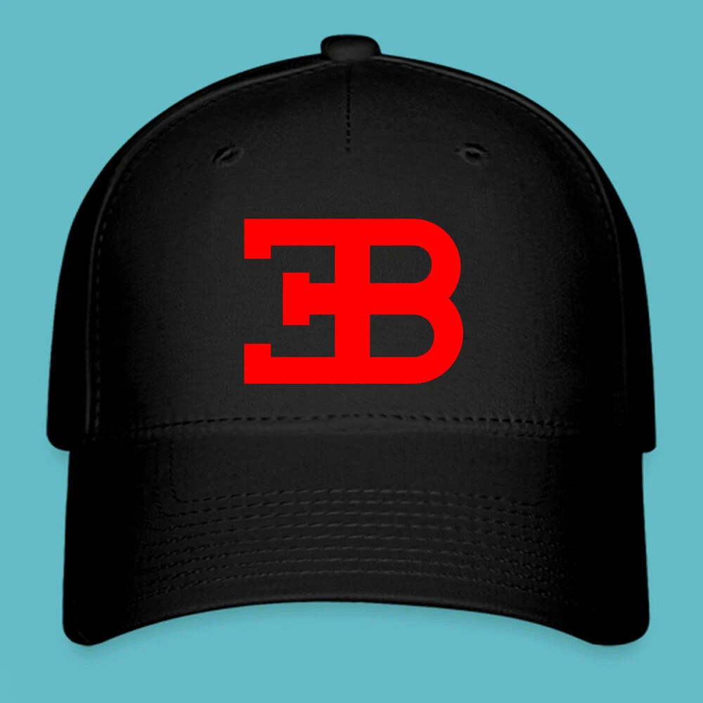 Bugatti Car Racing Black Hat Baseball Cap Adjustable