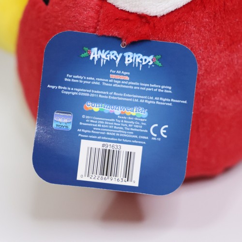 Peluche Angry Birds Seasons Navidad Papá Noel Pájaro Rojo Nuevo con Etiquetas | Colección CWT 2011 8" - Imagen 7 de 9