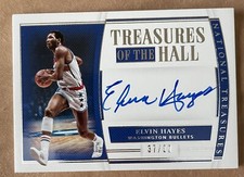 2019-20 National Treasures Of The Hall Elvin Hayes Bullets HOF AUTO /99