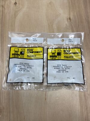 ECG 9403 / NTE9403 INTEGRATED CIRCUIT BINARY/OCTAL DECODER 16 LEAD DIP Lot Of 2