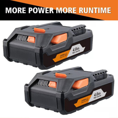2X 18V Hyper Lithium Battery For Ridgid 18V R840087 R840085 Rigid 18V Tools 4Ah