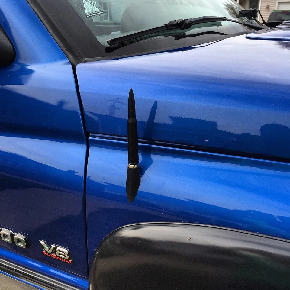 GUNMETAL 50 CALIBER STUBBY SHORT ANTENNA 5.5" FOR 85-20 DODGE RAM 1500 2500 3500 - Image 3 of 4
