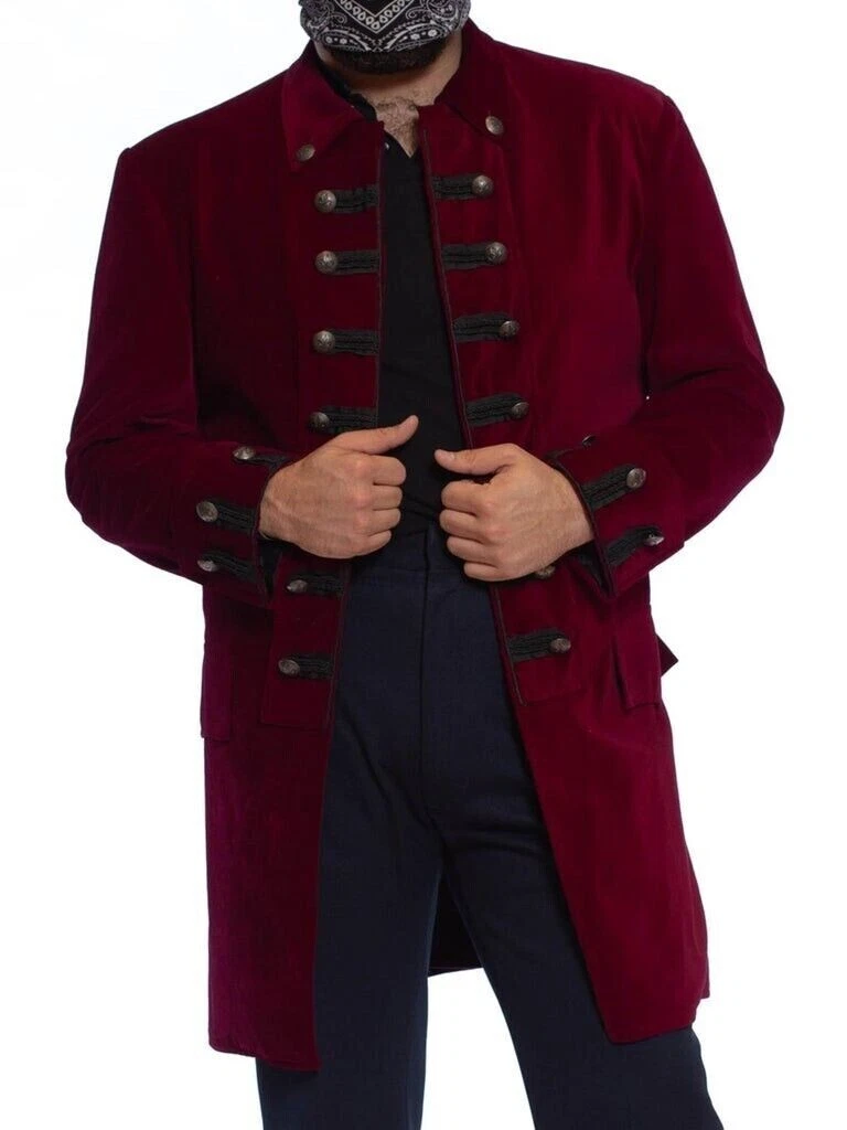 Men's burgundy wool coat cheap