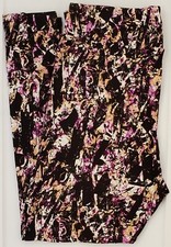 TC2 LuLaRoe Tall  Curvy2 Leggings Marbled Black Purple Print NWT T28