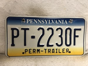 permanent plate trailer pennsylvania license