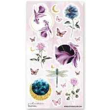 Moonlit Koi Pond - Sticker Sheet - Fish, Insects, & Flowers - New in Packaging