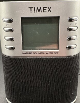 Timex T307S Digital Alarm Clock Radio LCD AM FM Dual w/ Preset & Nature Sounds